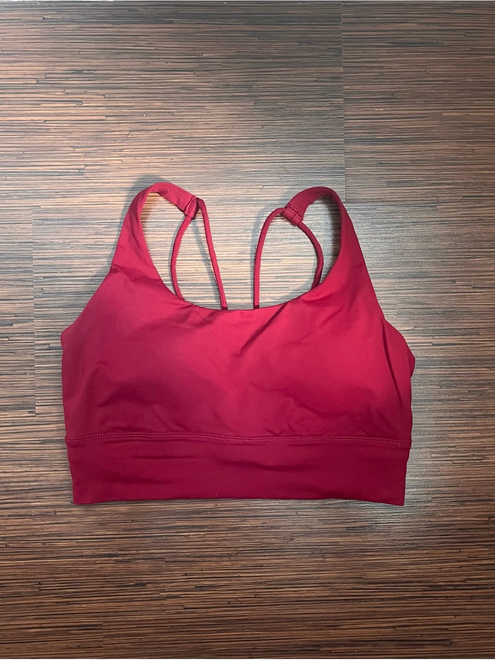 FREE if bundled - Dark Red Longline Sports Bra